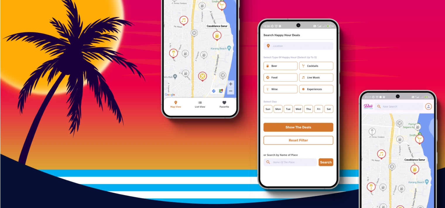 develop mobile app for bali happy hour